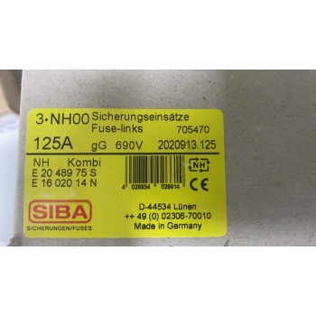 德国进口SIBA熔断器2020913.125