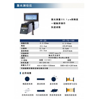激光测径仪 直径测量 在线测量 测径俯